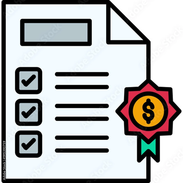 Fototapeta Examination Icon