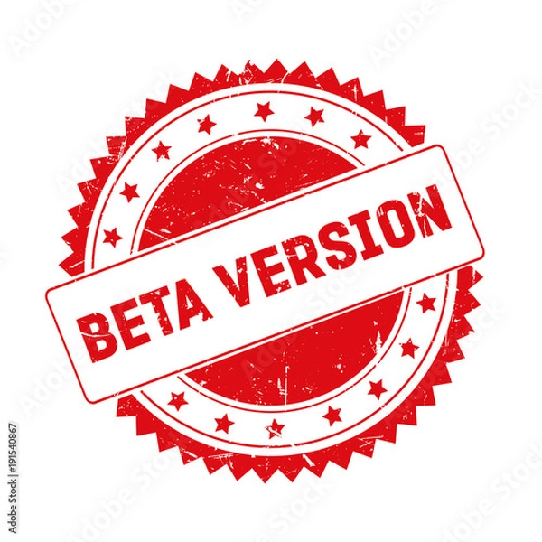 Obraz Beta Version red grunge stamp isolated