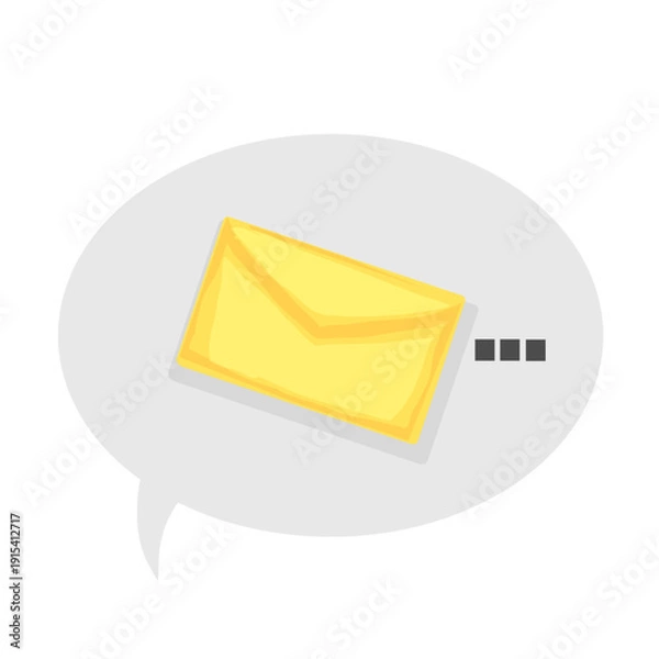 Obraz speech bubble with incoming message sign