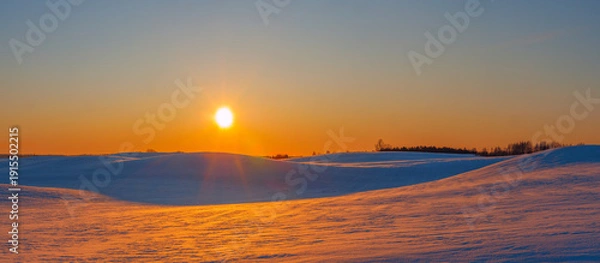 Obraz Winter landscape in the evening light