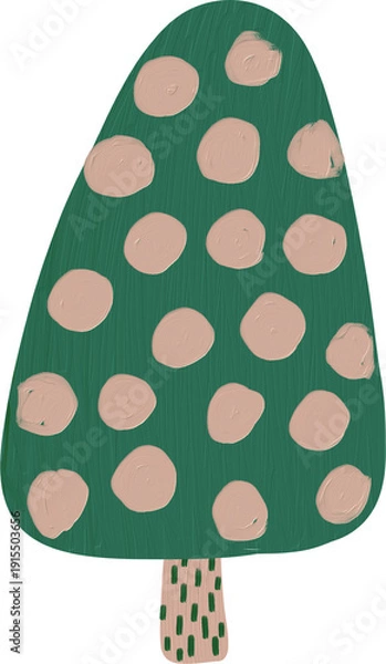 Fototapeta Cute Minimal Forest Trees