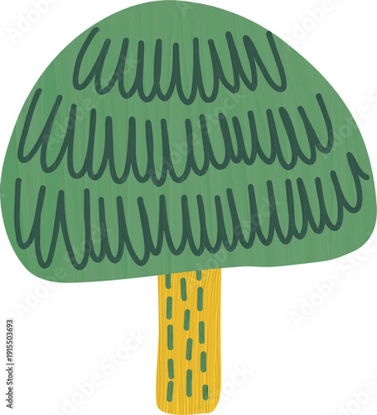 Fototapeta Cute Minimal Forest Trees