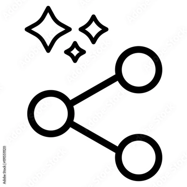 Obraz share ai generator icon