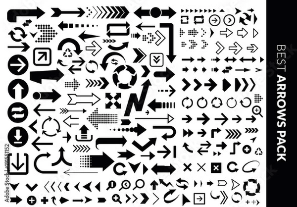 Obraz Strzałki i zestaw ikon