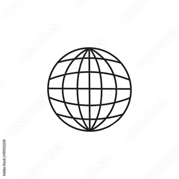 Fototapeta Globe of land icon