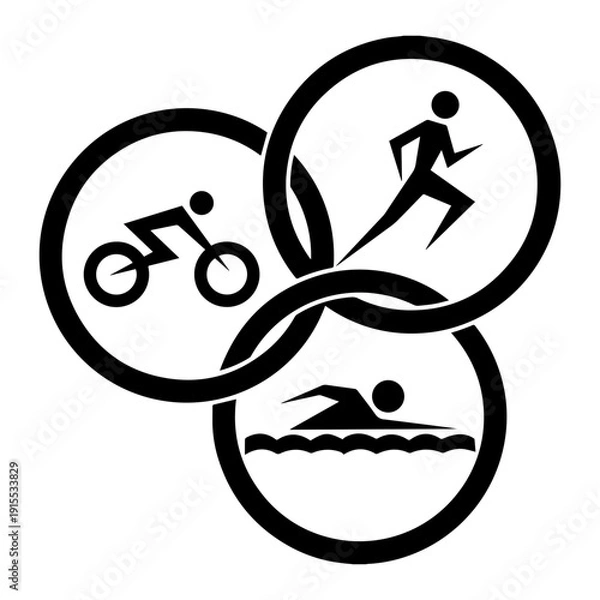 Obraz Triathlon Graphic