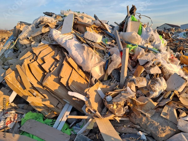 Obraz Construction debris at the dump