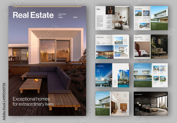 Obraz Real Estate Brochure Layout