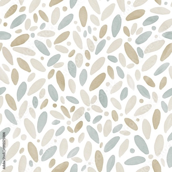 Obraz Seamless Watercolour Pattern in neutral tones