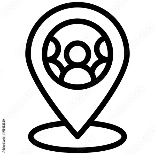 Obraz meeting point icon
