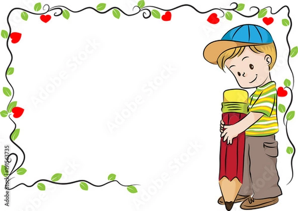 Obraz kids with border