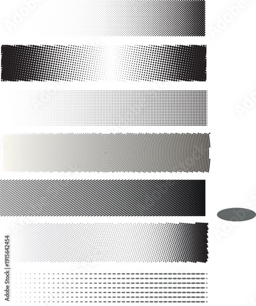 Obraz Stripes with different halftone screens