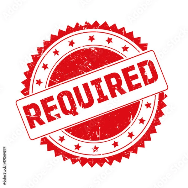 Obraz Required red grunge stamp isolated