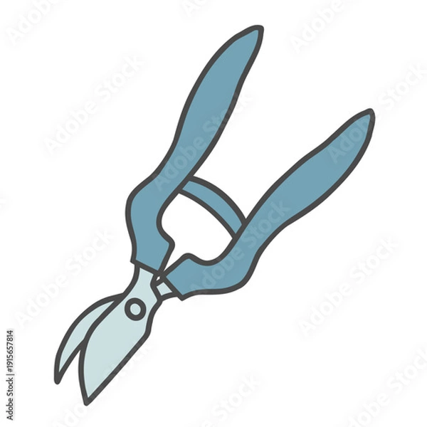 Obraz Garden pruning shears isolated on white background.