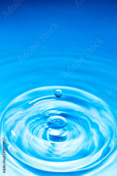 Obraz 水滴と波紋