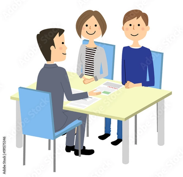 Fototapeta 打ち合わせ　契約　説明