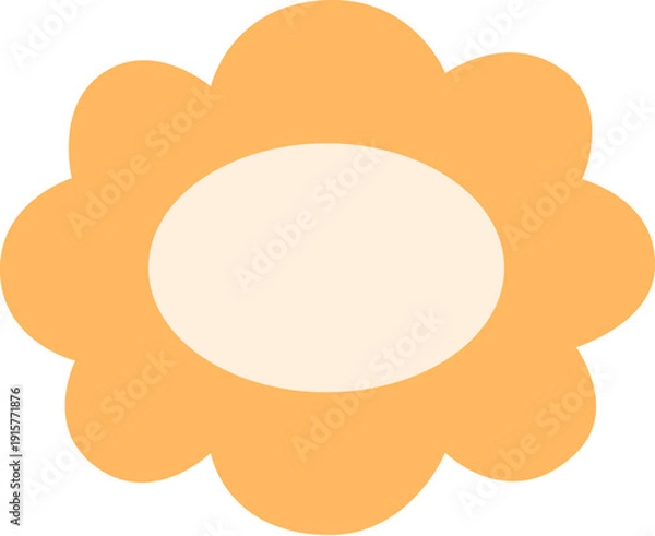 Obraz Yellow Flat Flower Vector