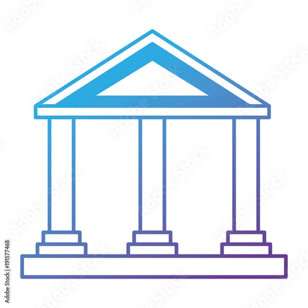 Obraz bank building isolated icon vector illustration design