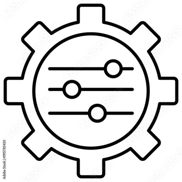 Obraz  cog and setting icon