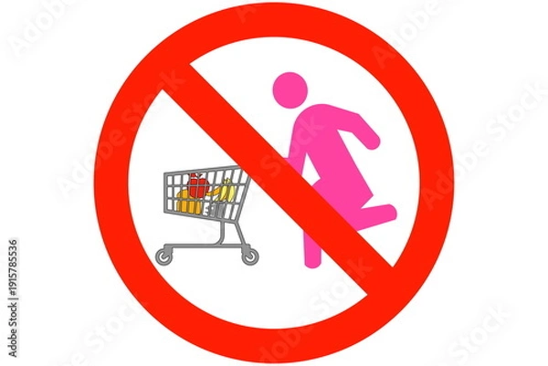 Obraz 買い物を急ぐ女性