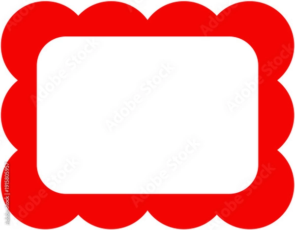 Obraz Retro Scalloped Frame with Checkered pattern