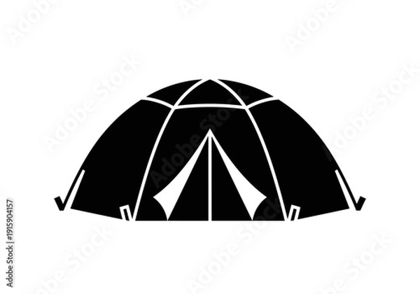 Fototapeta tent vector silhouette