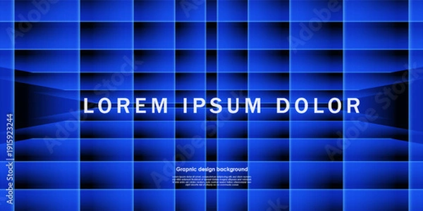 Obraz Futuristic background with gradient shapes making three-dimensional view. Hitech minimal background