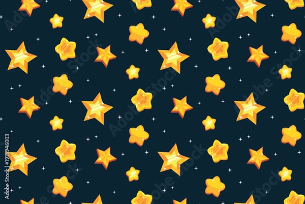 Obraz Shinning Stars Seamless Pattern