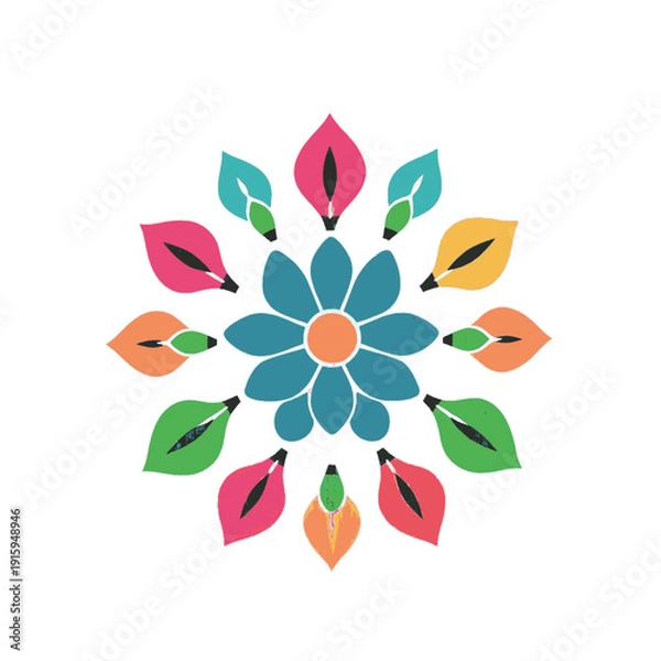Obraz abstract flower vector illustration