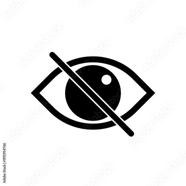 Obraz eye icon vector illustration on transparent background