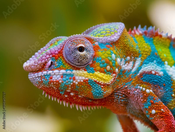 Obraz chameleon on a branch
