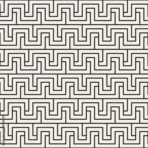 Fototapeta Vector seamless lattice pattern. Modern stylish texture with monochrome trellis. Repeating geometric grid. Simple design background...