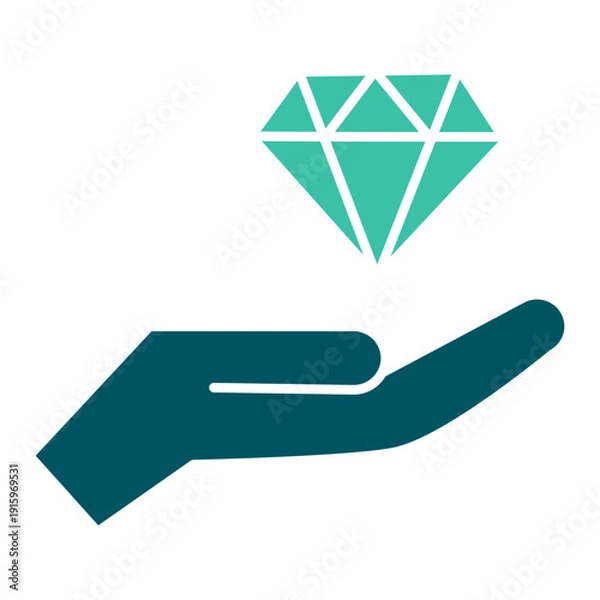 Obraz Hand giving precious diamond
