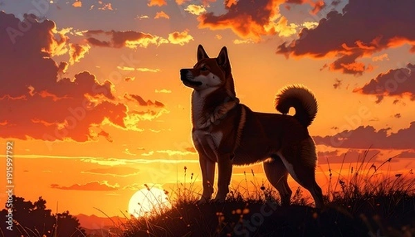 Obraz 柴犬のイメージ