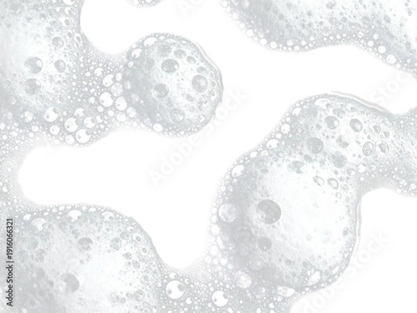 Obraz White Soap Bubbles and Foamy Texture Illustration
