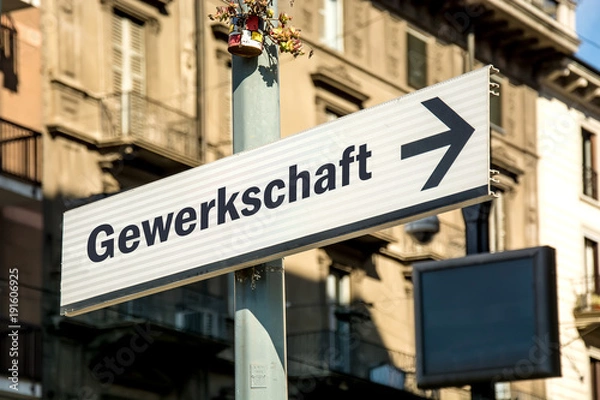Fototapeta Schild 219 - Gewerkschaft