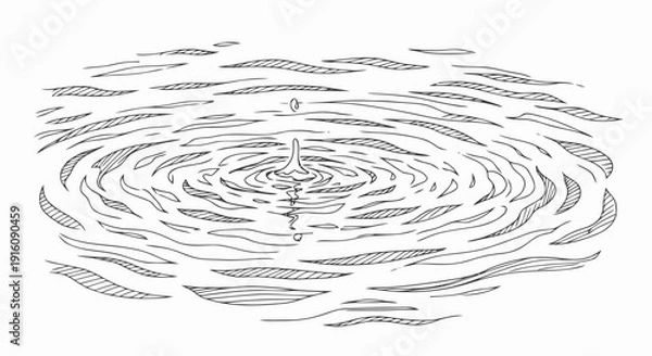 Obraz Water Ripples Forming Circle Pattern.