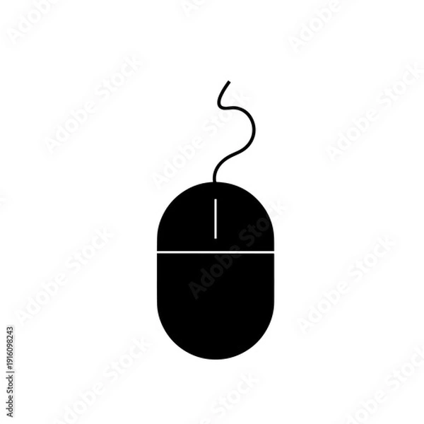 Obraz Computer Mouse Vector Illustration – Smart Digital Pointing Device