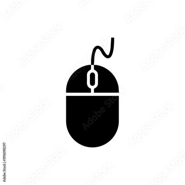 Obraz Computer Mouse Vector Illustration – Stylish Desktop Pointing Device