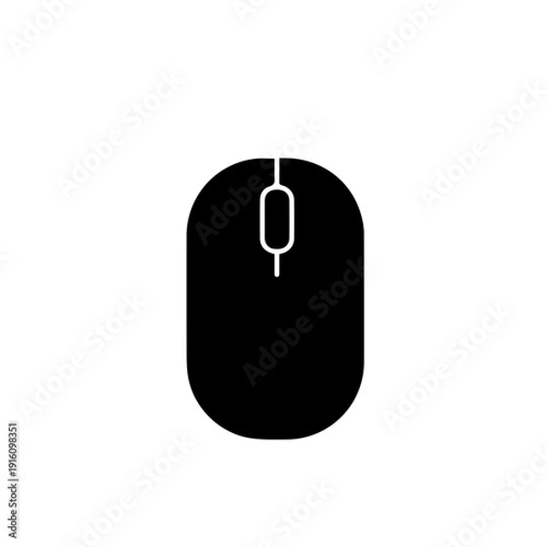 Obraz Computer Mouse Vector Illustration – Sleek Desktop Pointing Device