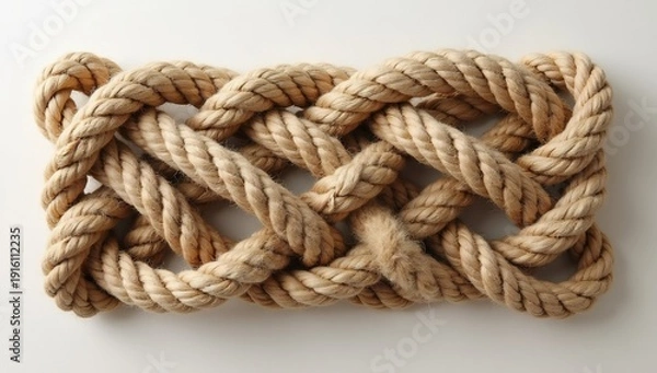 Obraz Intricate Nautical Rope Knot Pattern Close Up.