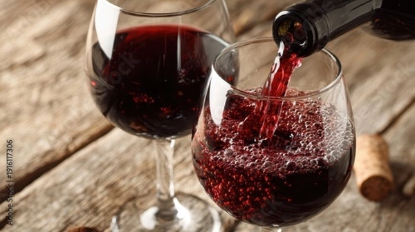 Obraz グラスに注がれるワイン