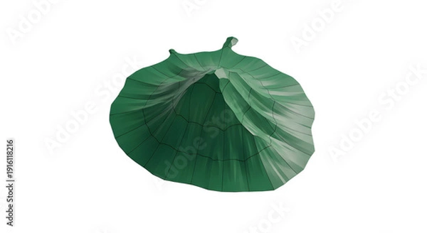 Obraz Low Poly Green Top Hat 3D Render on Black