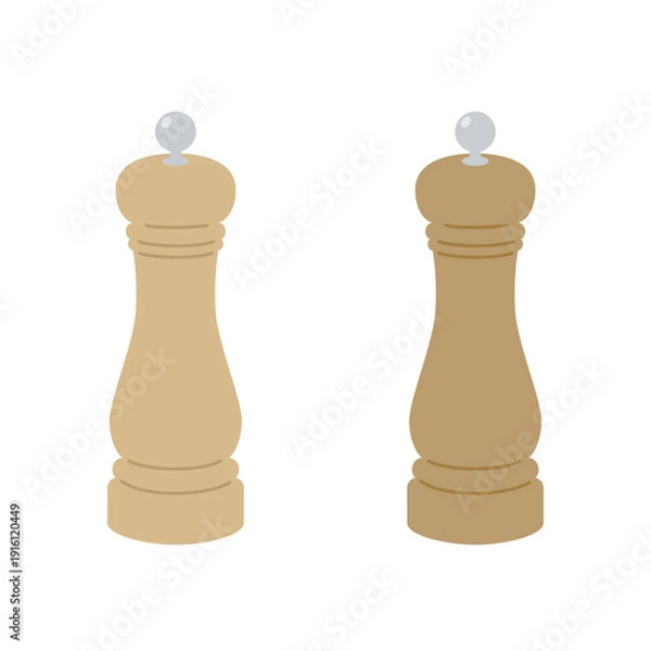 Obraz キッチンツール　ソルトミルとペッパーミル