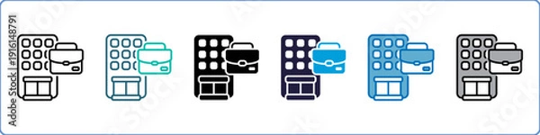 Obraz Office Single Icon Set Multistyle