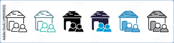 Obraz House Single Icon Set Multistyle