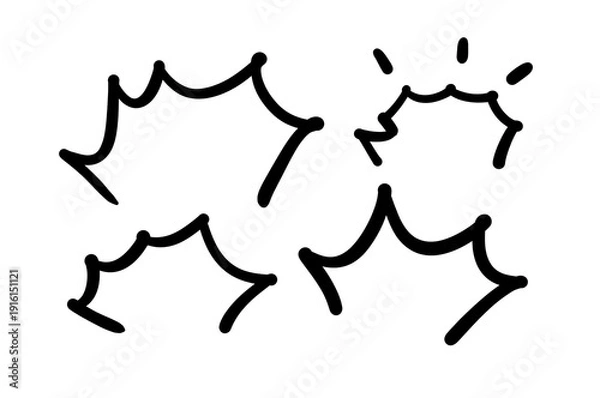 Obraz びっくり　驚き　吹き出し