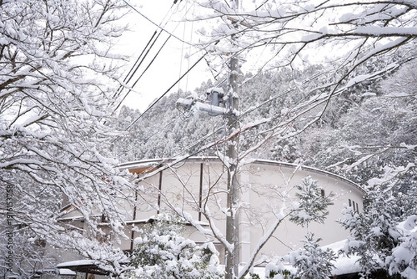 Obraz 雪の日の風景