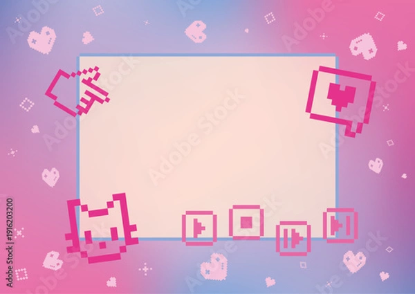 Obraz 도트 배경일러스트