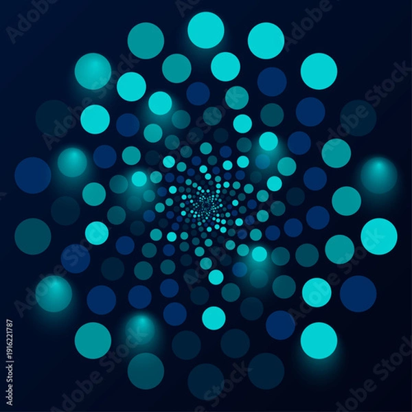 Obraz abstract blue background with circles